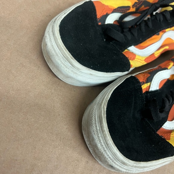 Vans Black / Orange Camo Sneakers Size 9 US - Picture 2 of 8
